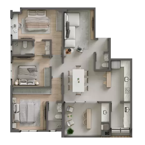planta Apartamento Tipo 1
